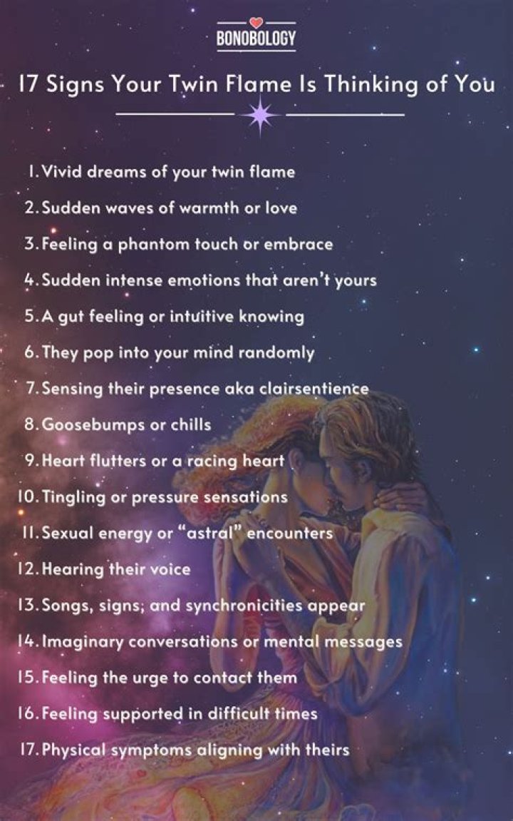 12 Physical Signs Your Twin Flame is Thinking of You