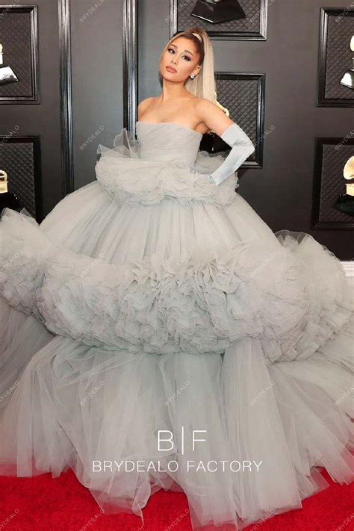 Ariana Grande Stuns in Tulle on the 2020 Grammys Red Carpet