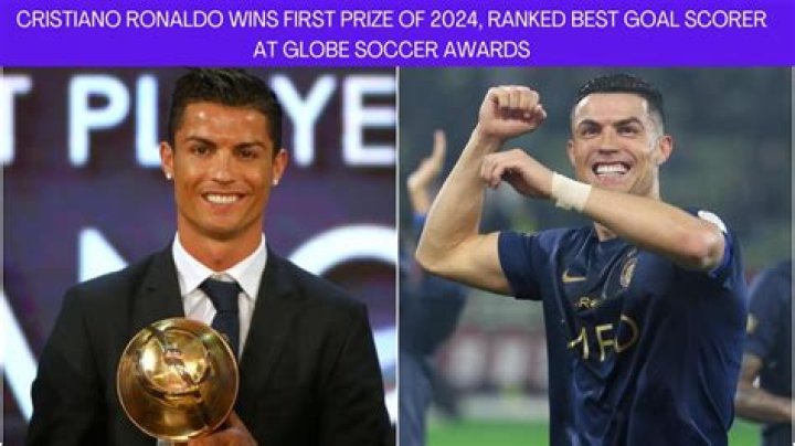 Cristiano Ronaldo Wins First Prize of 2024, Ranked Best Goal Scorer at Globe Soccer Awards