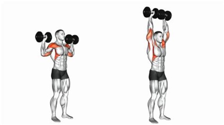 Dumbbell standing shoulder press