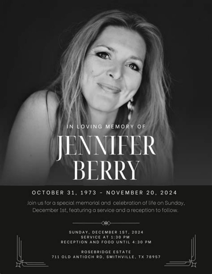 Jennifer Berry Obituary, Remembering Jennifer Berry