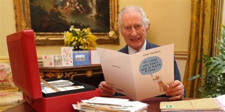 King Charles III Smiles While Reading Sweet Get-Well Cards From Supporters