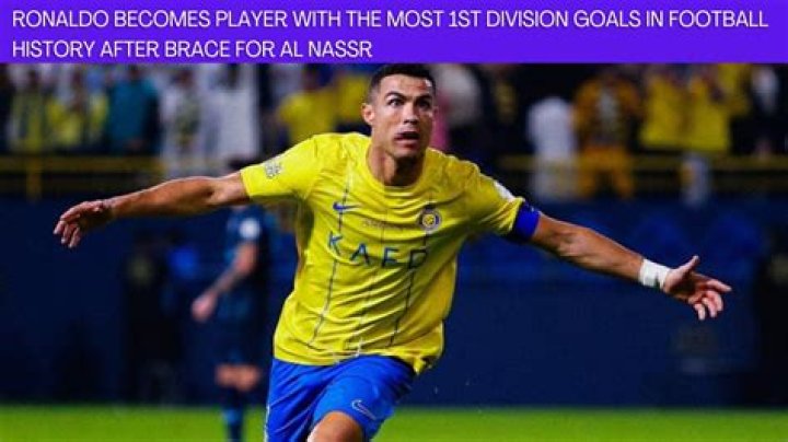 Ronaldo Becomes Player With the Most 1st Division Goals in Football History After Brace for Al Nassr