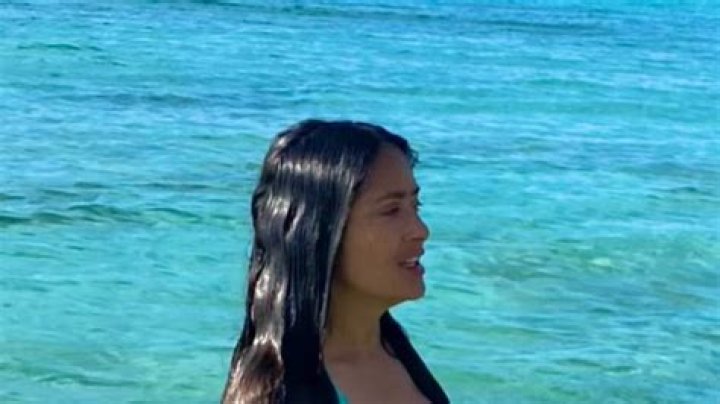 Salma Hayek Embraces Mermaidcore in a Blue Gucci Swimsuit