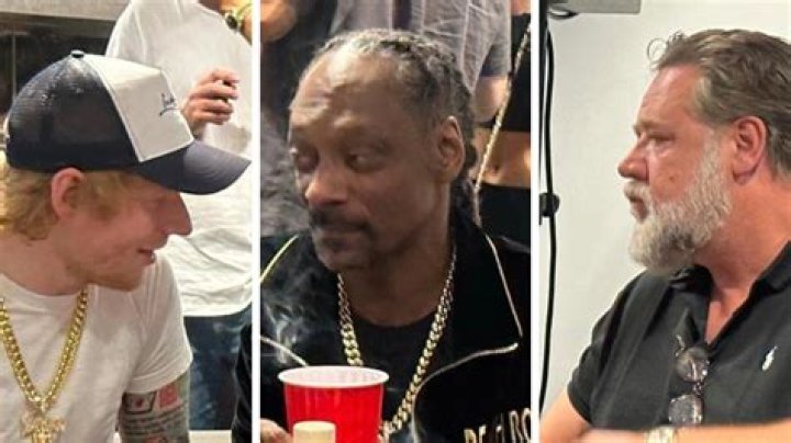 Snoop Dogg parties backstage with Ed Sheeran and Russell Crowe at his Melbourne concert