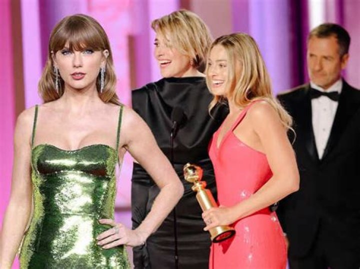 Taylor Swift reacts after losing Golden Globe to Barbie in viral video. Watch: