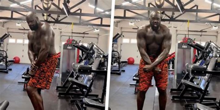 Watch Shaq Hit the Gym for Some Shirtless Bodybuilding Poses