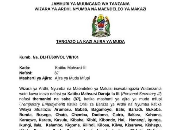 (www.moh. Go Tz Ajira) Mpya 2023/2024 Wizara Ya Afya Ajira.moh. Go Tz